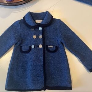 Marae kids wool jacket navy blue